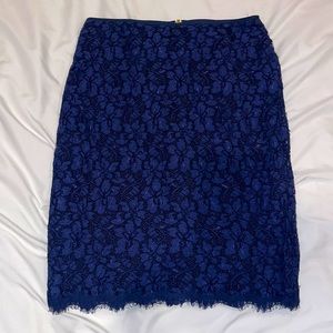 DVF Lace MIDI Skirt and Back Zip